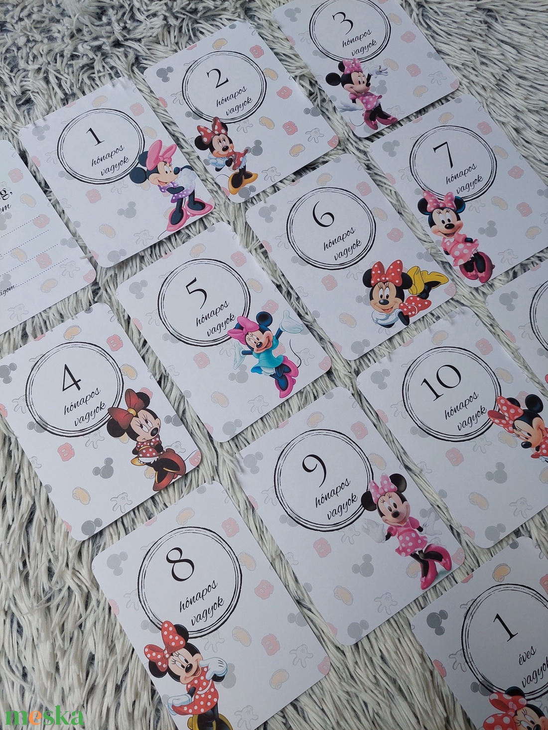 28db Baba mérföldkő kártya, babakártya ajándék kártya tartóval - baba - mama - babaszoba dekoráció - babaszoba kép - Meska.hu