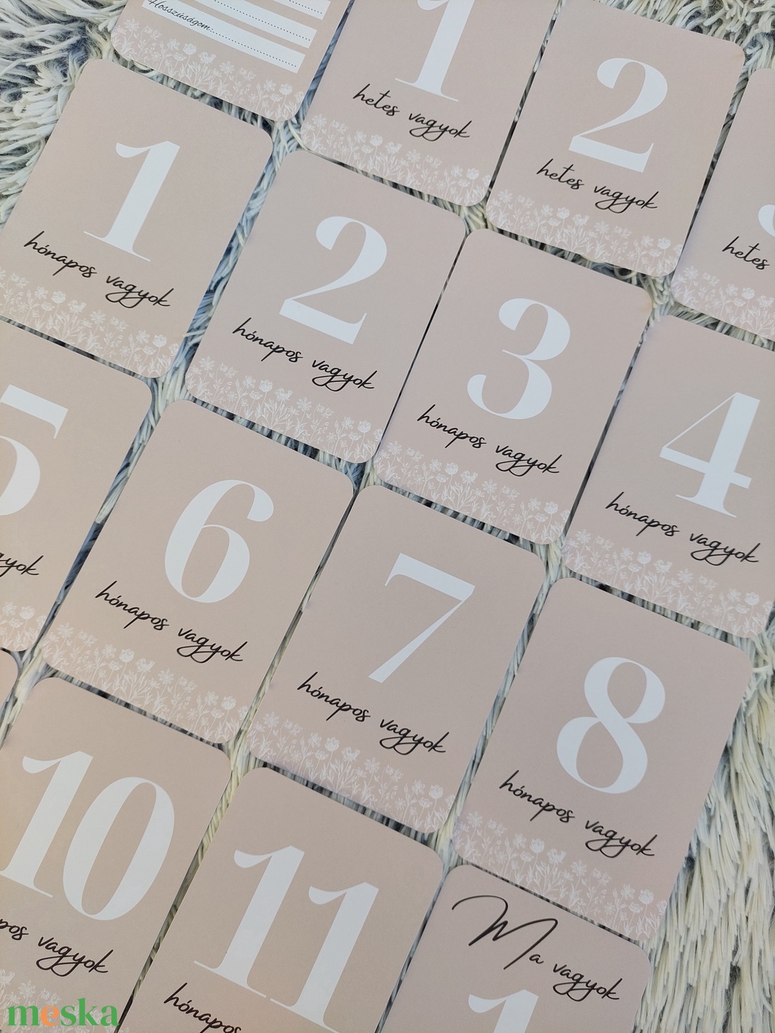 Baba mérföldkő kártya, babakártya 16db - otthon & életmód - babaszoba, gyerekszoba - babaszoba kép - Meska.hu