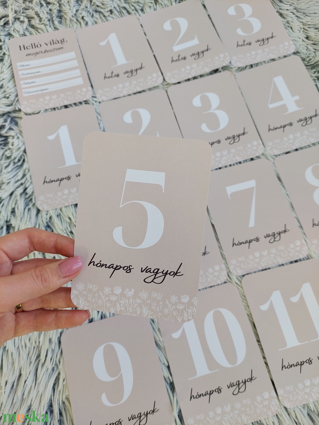 Baba mérföldkő kártya, babakártya 16db - otthon & életmód - babaszoba, gyerekszoba - babaszoba kép - Meska.hu