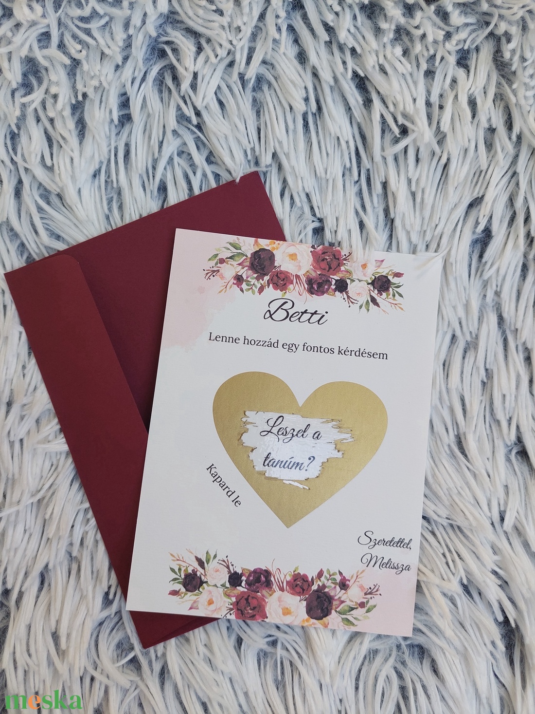 Koszorúslány / tanú felkérő, Kaparós koszorúslány felkérő, Kaparós tanú felkérő, Kaparós sorsjegy - esküvő - meghívó & kártya - tanú felkérő - Meska.hu