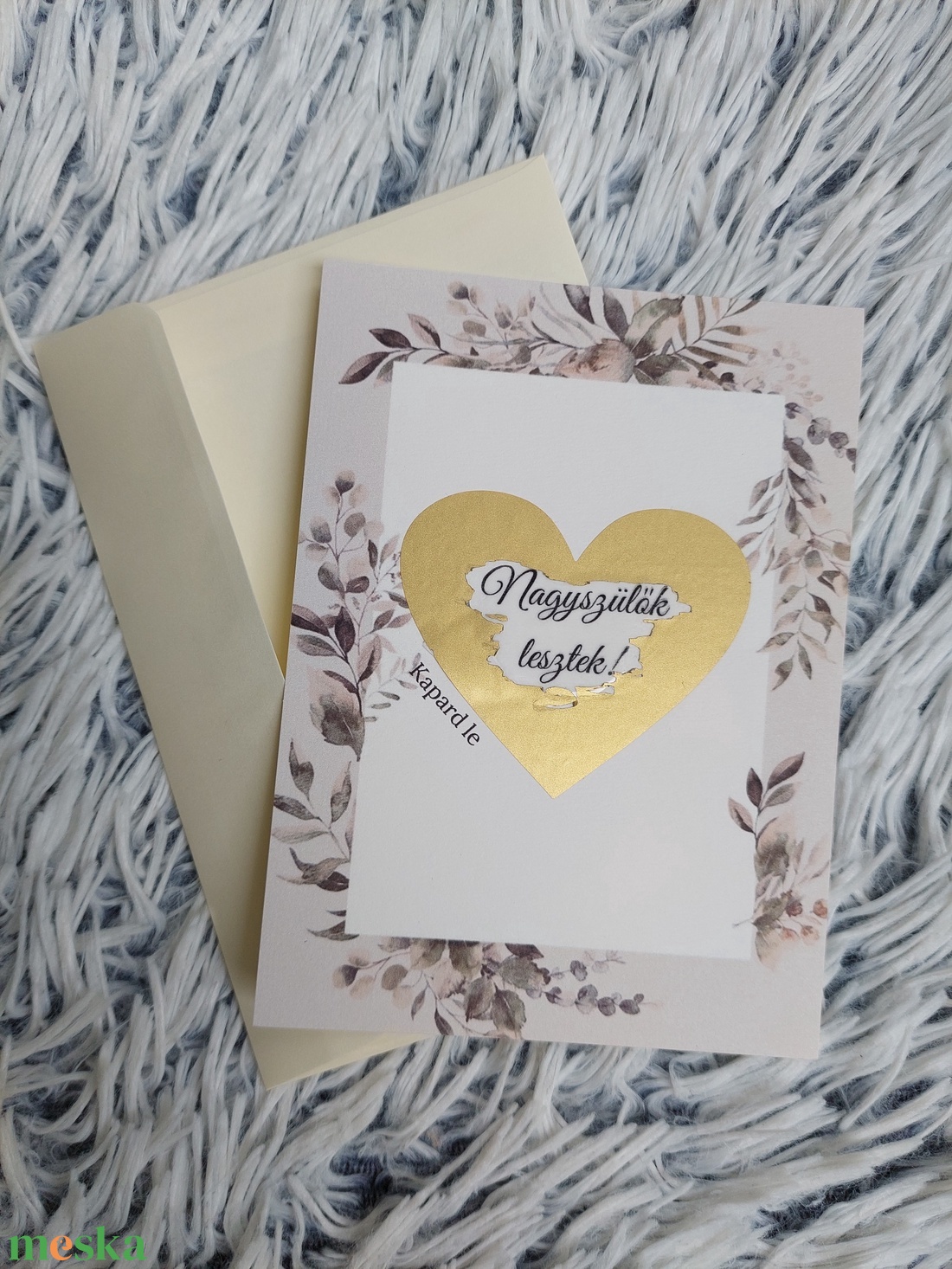 Kaparós baba bejelentő, Kaparós sorsjegy, Nagyszülők lesztek kaparós - otthon & életmód - papír, írószer - babanapló - Meska.hu