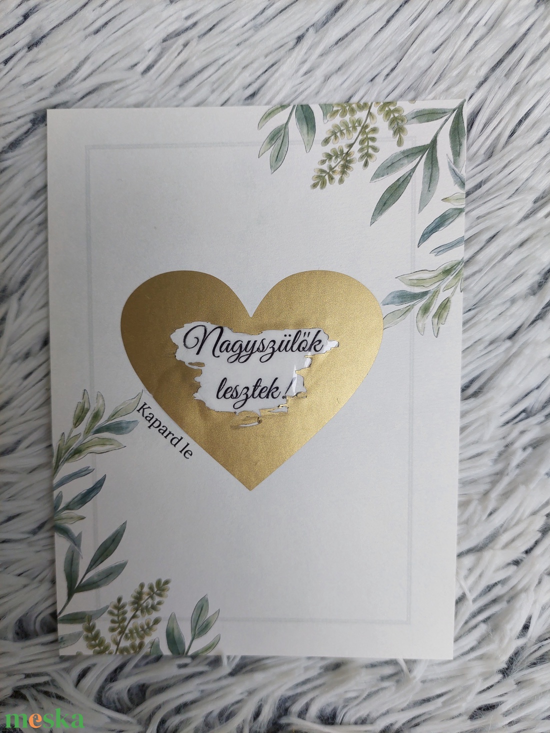 Kaparós baba bejelentő, Kaparós sorsjegy, Nagyszülők lesztek kaparós - otthon & életmód - papír, írószer - babanapló - Meska.hu