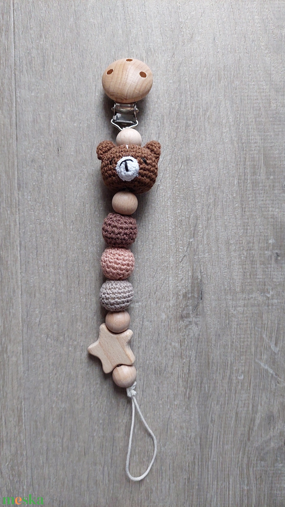 Horgolt cumilánc - játék & sport - 3 éves kor alattiaknak - cumilánc - Meska.hu