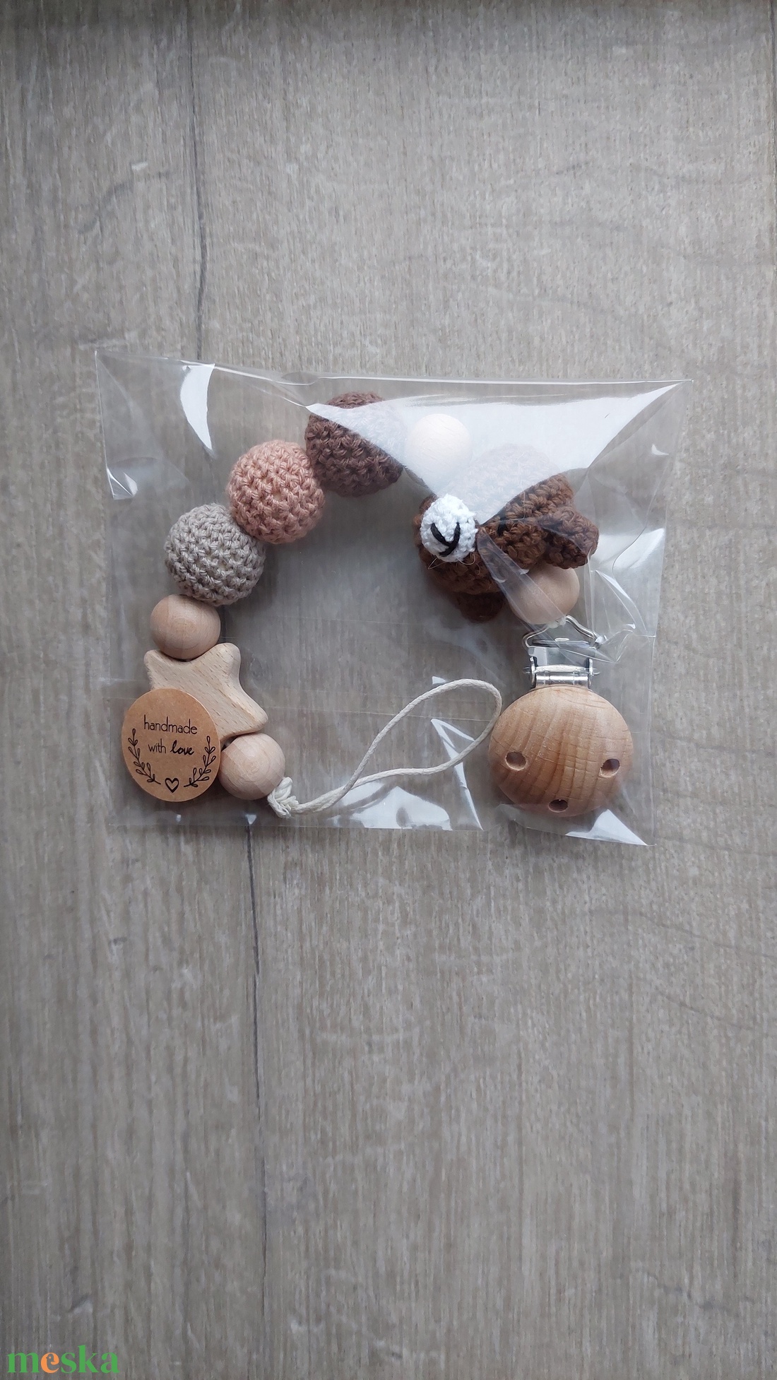 Horgolt cumilánc - játék & sport - 3 éves kor alattiaknak - cumilánc - Meska.hu