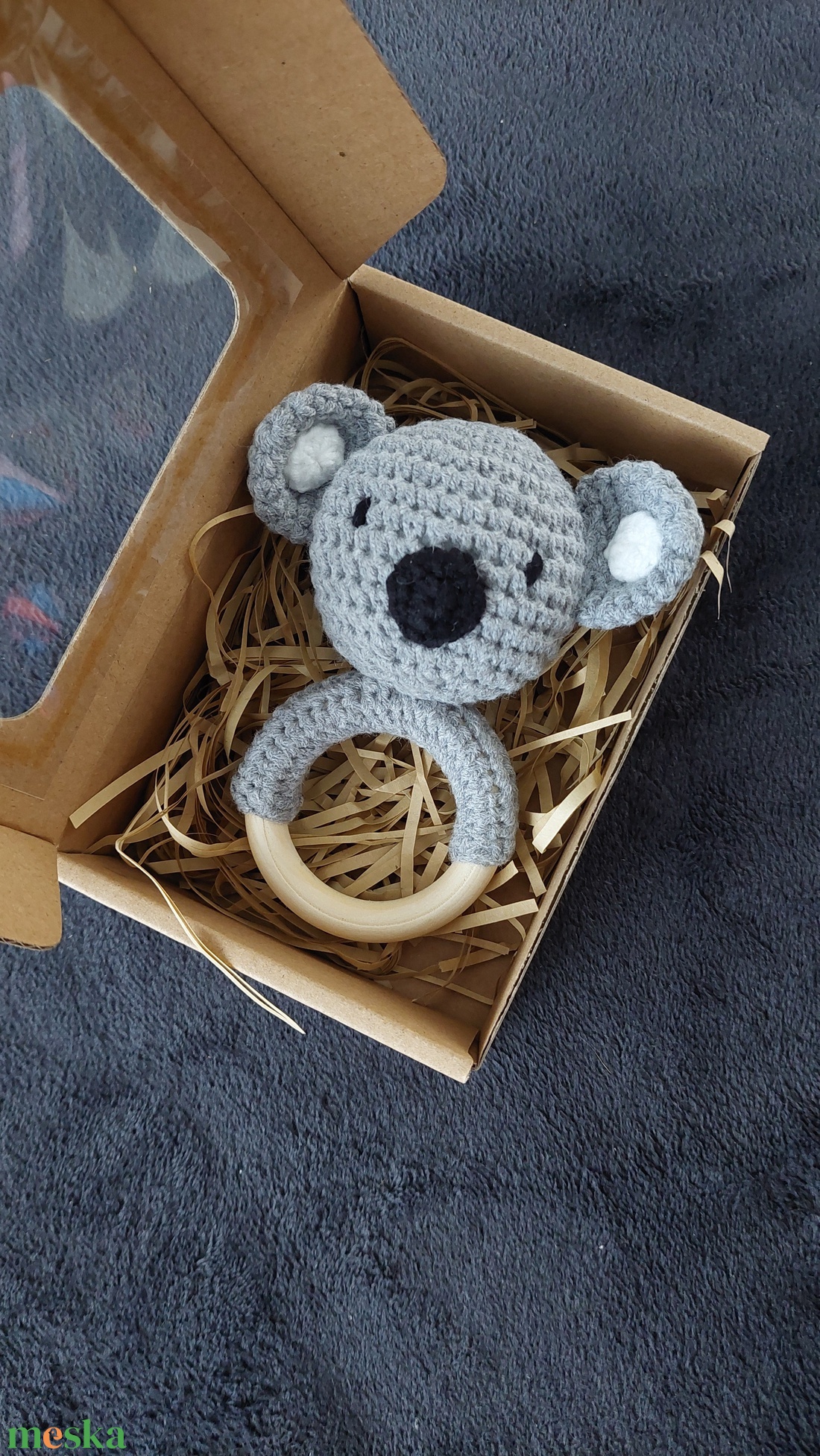 Horgolt csörgő koalamaci - játék & sport - 3 éves kor alattiaknak - csörgő - Meska.hu