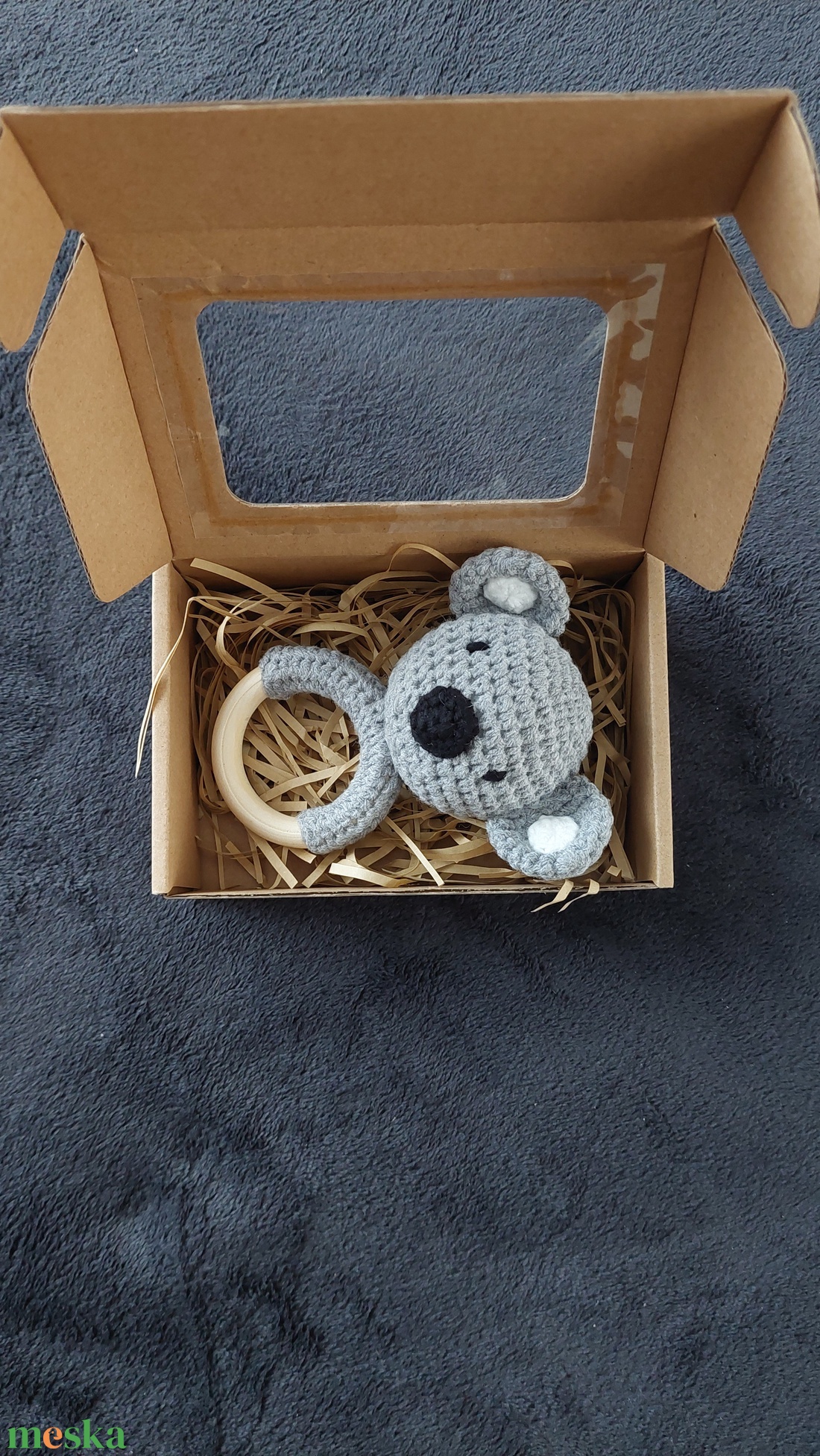 Horgolt csörgő koalamaci - játék & sport - 3 éves kor alattiaknak - csörgő - Meska.hu