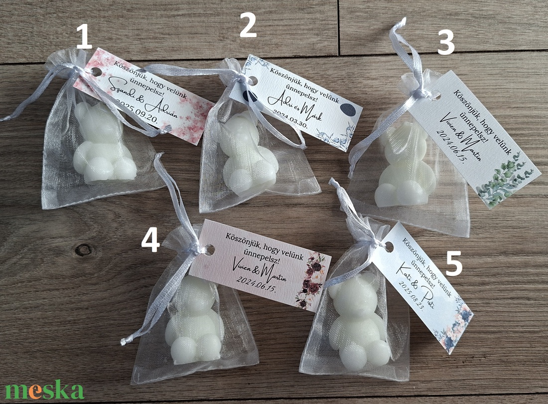 Esküvői illatgyertyás köszönőajándék, Köszönetajándék, Illatgyertya - esküvő - emlék & ajándék - köszönőajándék - Meska.hu