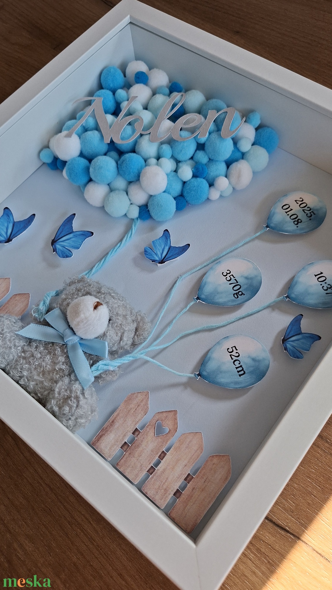 Baba emlékőrző képkeret, baba születési adatok kép - baba - mama - babaemlékek - baba emlékőrző - Meska.hu