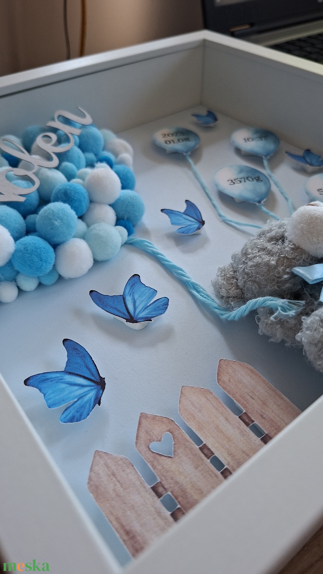 Baba emlékőrző képkeret, baba születési adatok kép - baba - mama - babaemlékek - baba emlékőrző - Meska.hu