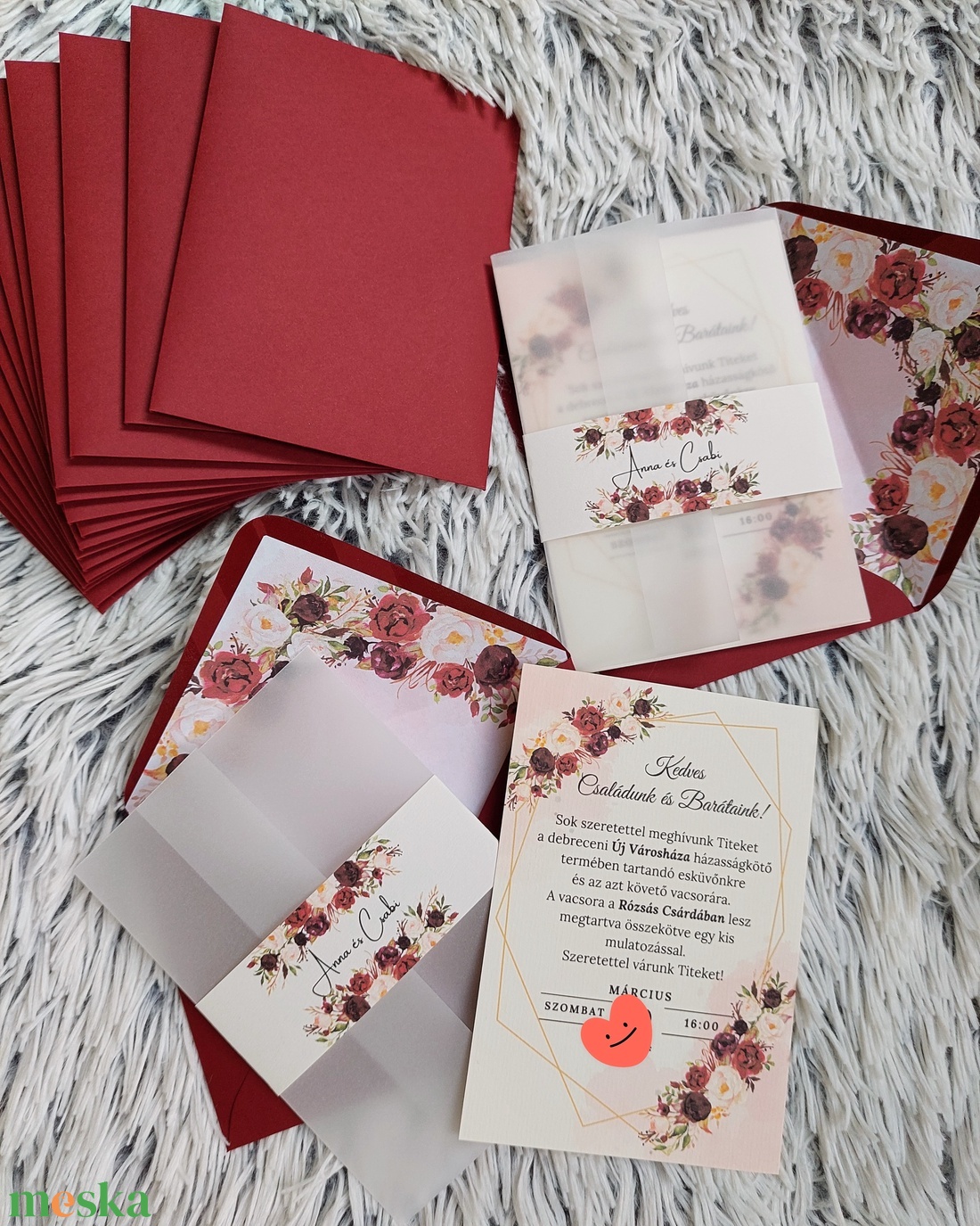Esküvői meghívó pausz papírral - esküvő - meghívó & kártya - meghívó - Meska.hu
