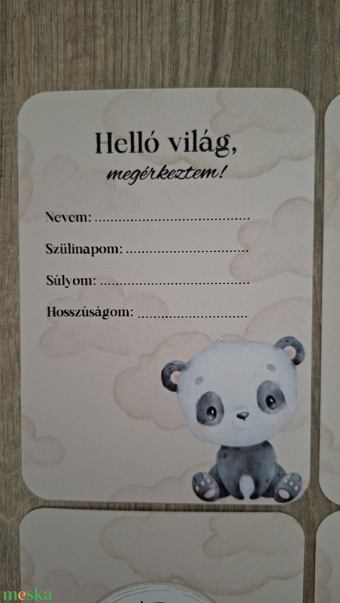 16db-os Baba mérföldkő kártya, babakártya kártyatartó szütyővel - baba - mama - babafotózás - baba mérföldkő kártyák - Meska.hu