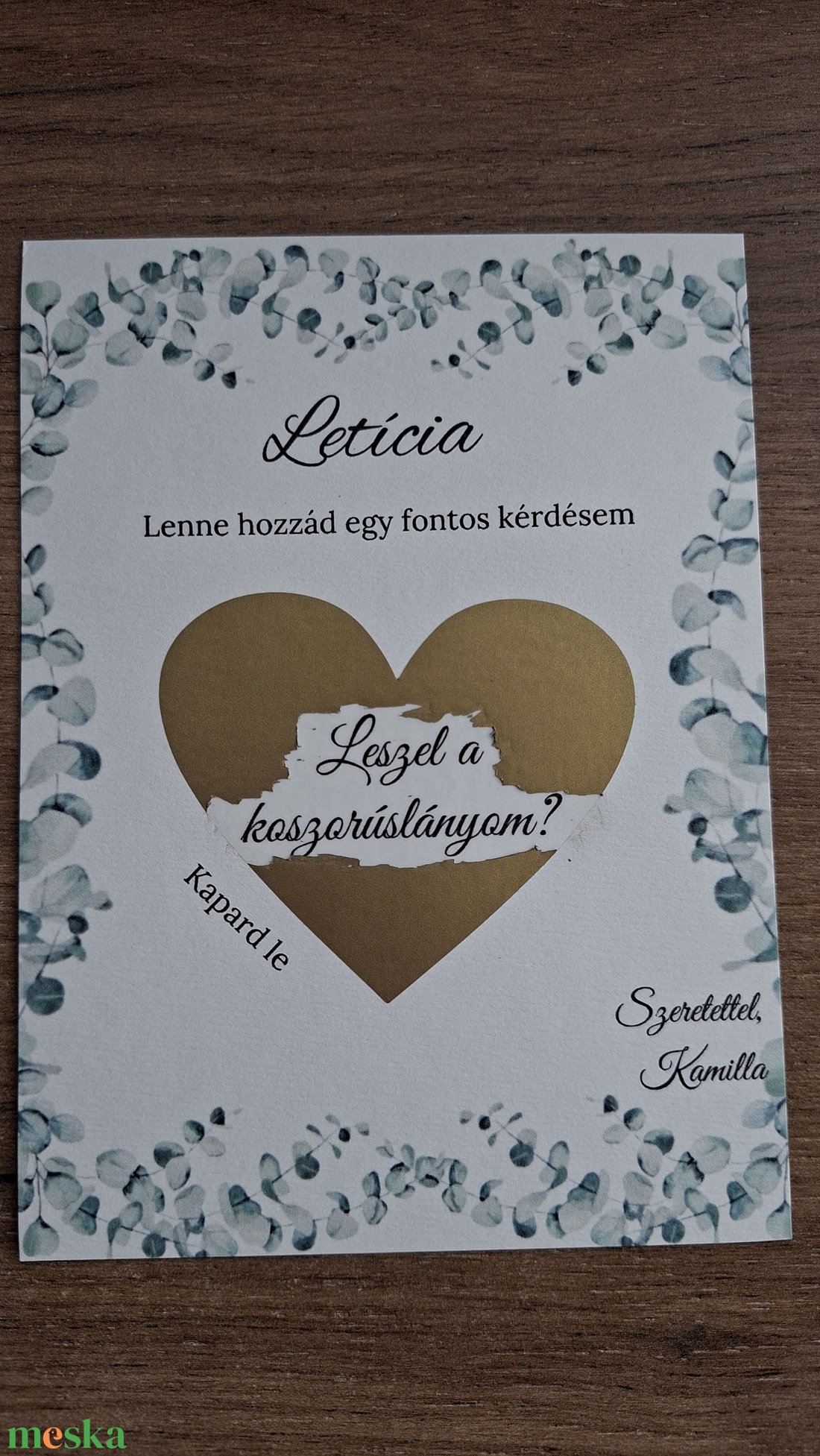 Koszorúslány / tanú felkérő, Kaparós koszorúslány felkérő, Kaparós tanú felkérő, Kaparós sorsjegy - esküvő - meghívó & kártya - tanú felkérő - Meska.hu