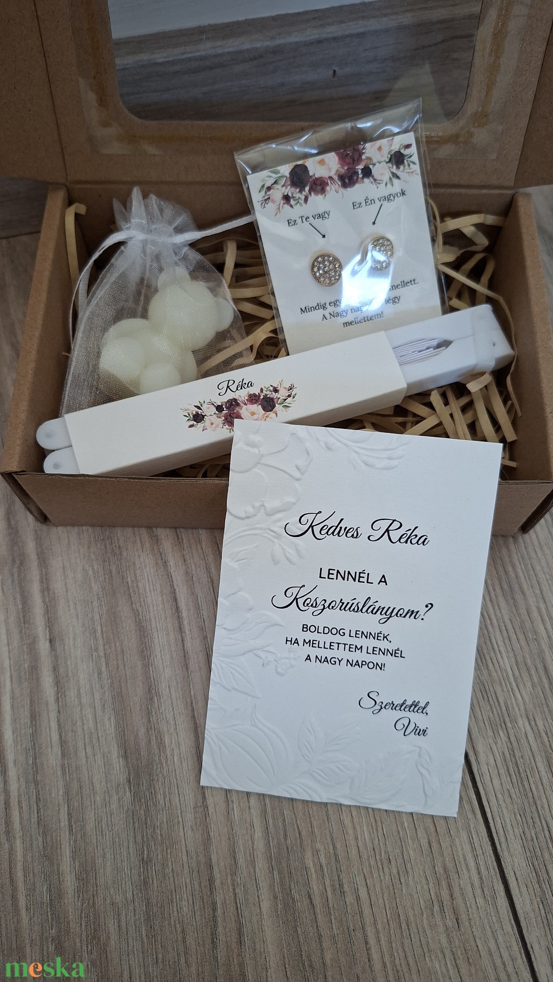 Tanú felkérő box, koszorúslány felkérő, esküvői felkérő, ajandékbox - esküvő - meghívó & kártya - tanú felkérő - Meska.hu