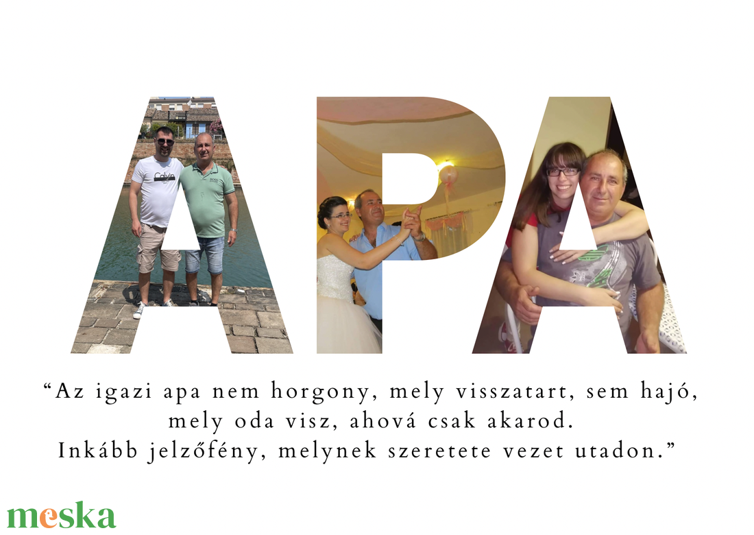 Egyedi apás fotókép � személyre szabható ajándék apukáknak - művészet - grafika & illusztráció - digitális - Meska.hu
