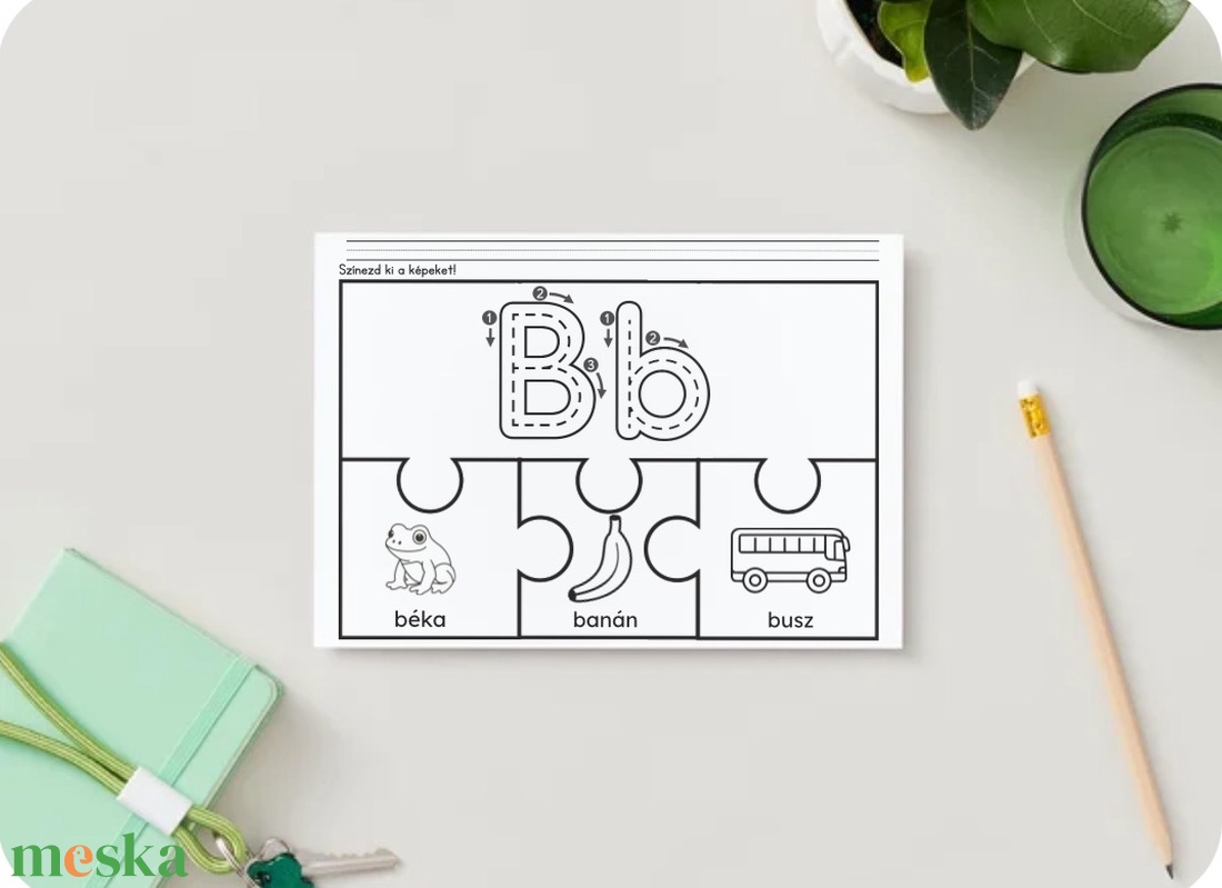 Digitális Nyomtatható Betűző Puzzle � Játékos Ábécé Tanulás (A-Z-ig) - játék & sport - készségfejlesztő és logikai játék - oktató játékok - Meska.hu