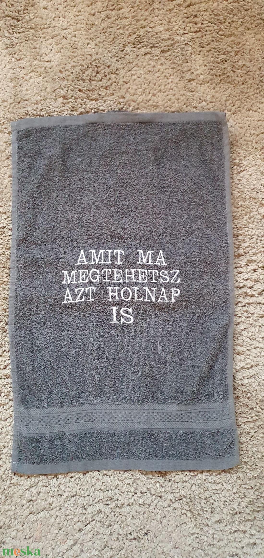 Amit ma megtehetsz azt holnap is - otthon & lakás - fürdőszoba - törölköző - Meska.hu