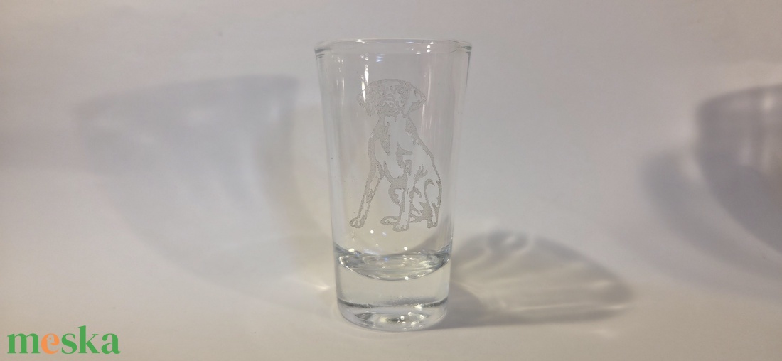 Vizsla gravírozott felespohár - otthon & életmód - konyhafelszerelés, tálalás - tálalás - pálinkás poharak, szettek - Meska.hu