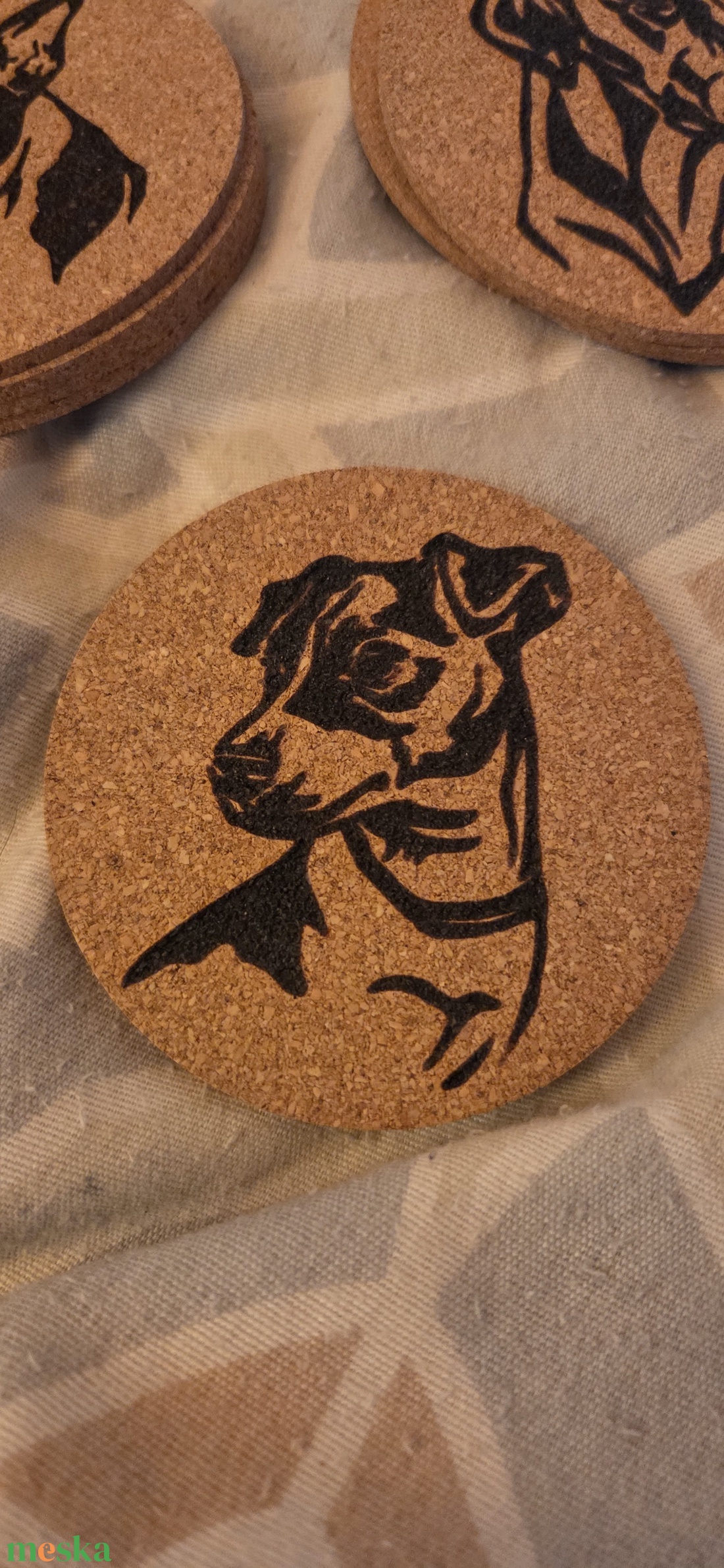 Jack russel terrier poháralátét - otthon & életmód - konyhafelszerelés, tálalás - tálalás - tányér- és poháralátét - Meska.hu