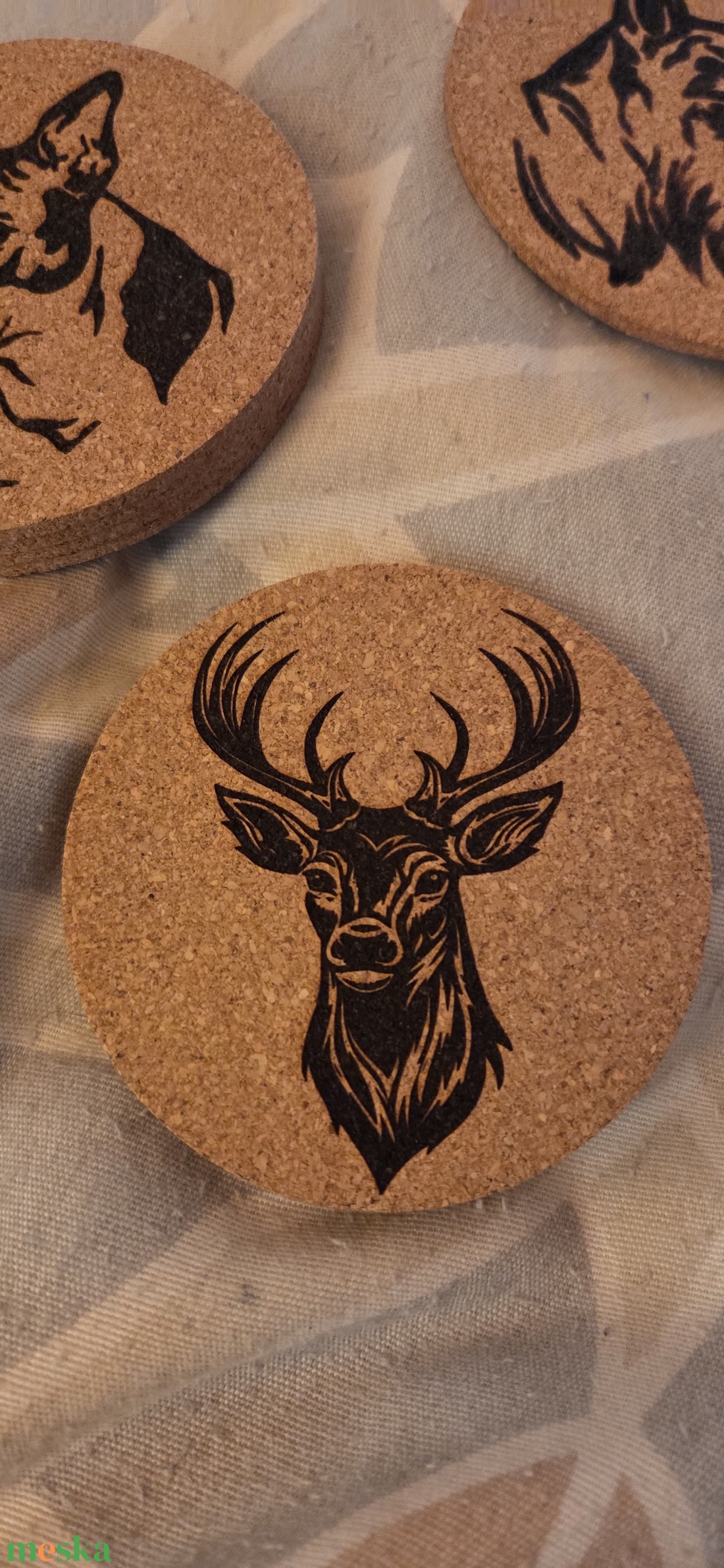 Szarvasos poháralátét - otthon & életmód - konyhafelszerelés, tálalás - tálalás - tányér- és poháralátét - Meska.hu