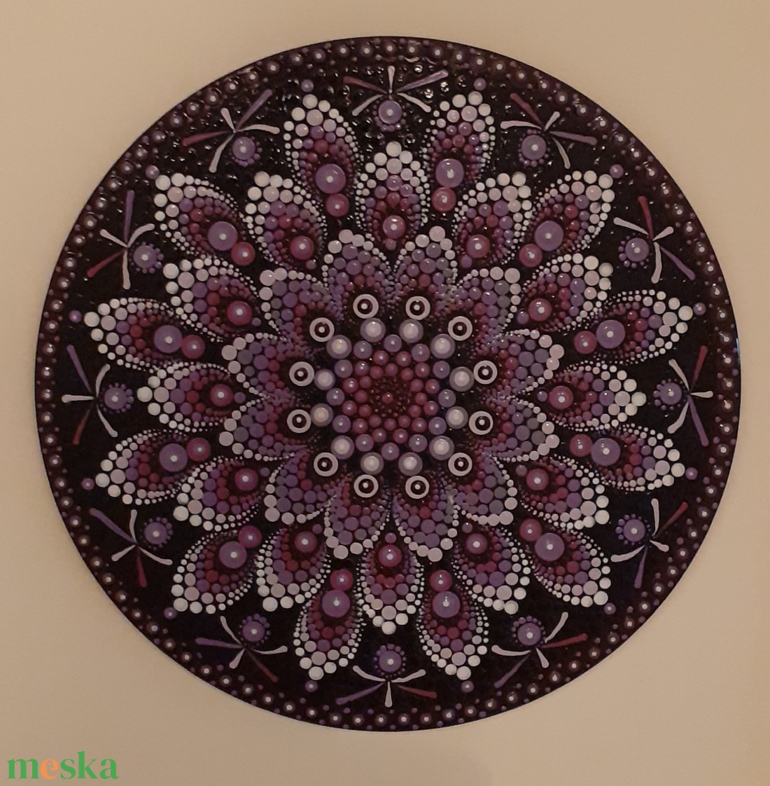 Lila mandala - otthon & életmód - dekoráció - fali és függő dekoráció - falra akasztható dekor - Meska.hu Lila mandala - otthon & életmód - dekoráció - fali és függő dekoráció - falra akasztható dekor - Meska.hu