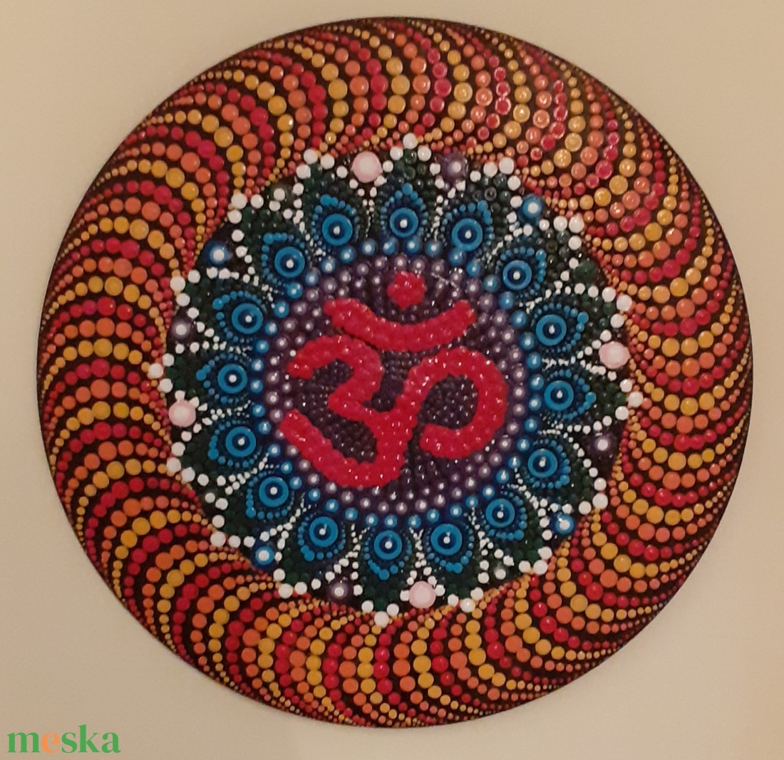 Mandala OM középpel - otthon & életmód - dekoráció - fali és függő dekoráció - falra akasztható dekor - Meska.hu Mandala OM középpel - otthon & életmód - dekoráció - fali és függő dekoráció - falra akasztható dekor - Meska.hu