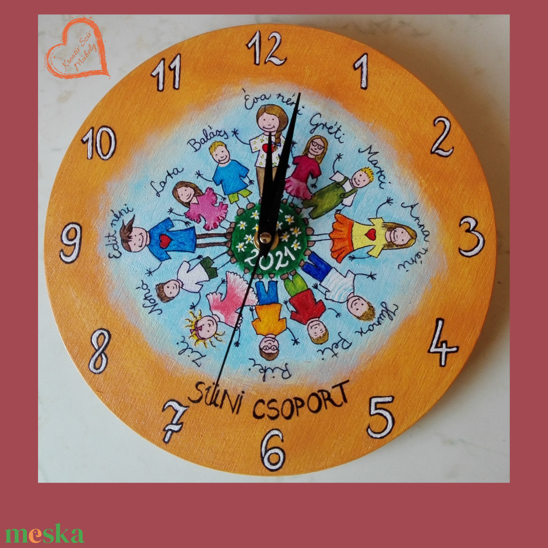 Festett óra-ballagási ajándék-óvoda/iskola/bölcsőde/búcsúztató/születésnap - esküvő - emlék & ajándék - köszönőajándék - Meska.hu