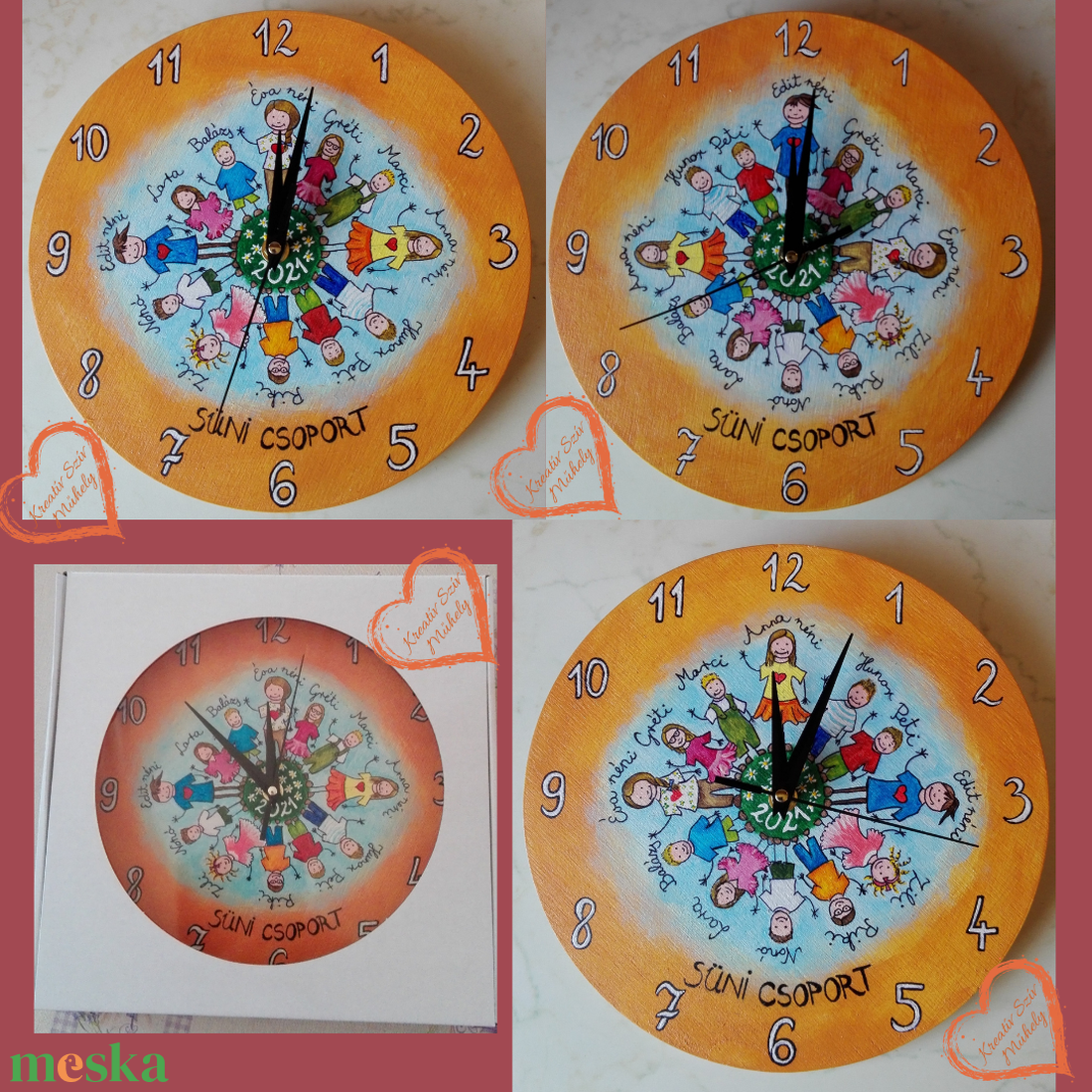 Festett óra-ballagási ajándék-óvoda/iskola/bölcsőde/búcsúztató/születésnap - esküvő - emlék & ajándék - köszönőajándék - Meska.hu