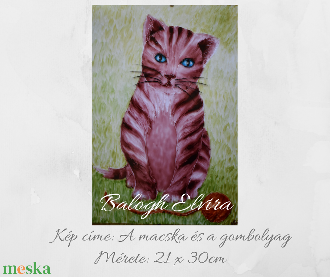 A macska és a gombolyag-üvegfestmény 21 x 30 cm - művészet - festmény - üvegfestmény - Meska.hu A macska és a gombolyag-üvegfestmény 21 x 30 cm - művészet - festmény - üvegfestmény - Meska.hu