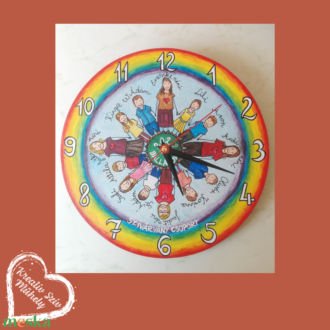 Festett óra-ballagási ajándék-óvoda/iskola/bölcsőde/búcsúztató/születésnap - esküvő - emlék & ajándék - köszönőajándék - Meska.hu