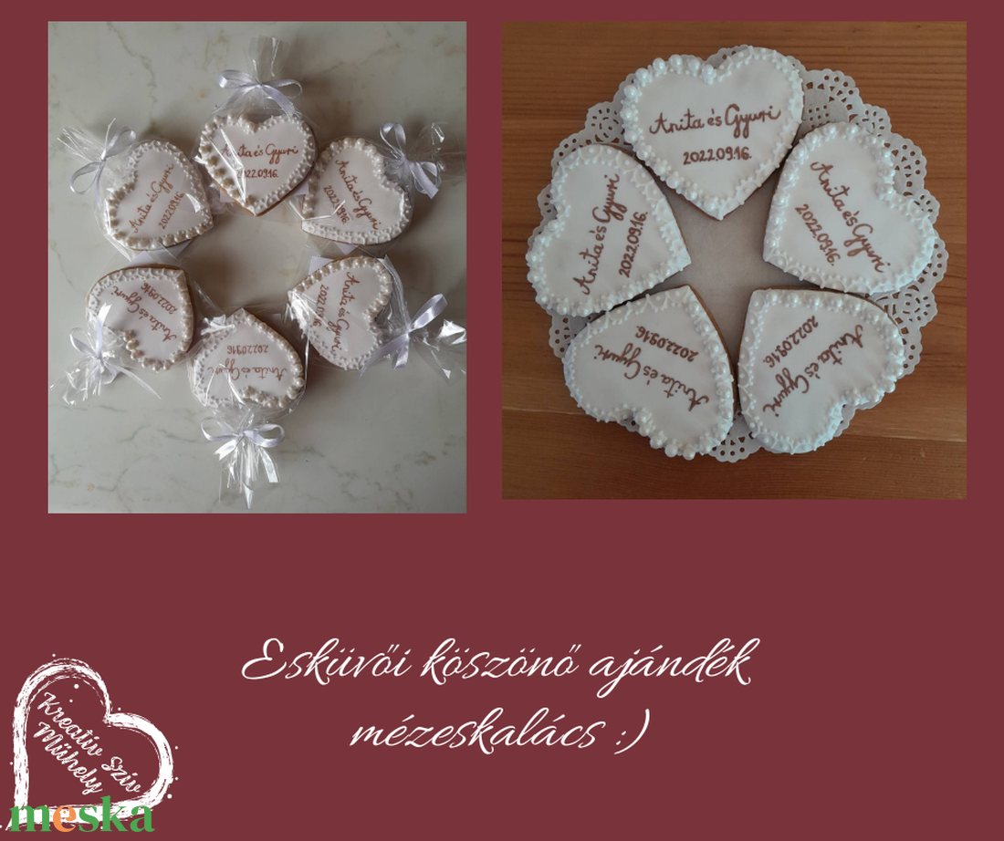 Mézeskalács -köszönőajándék/esküvő/keresztelő/ballagás/évzáró - esküvő - emlék & ajándék - köszönőajándék - Meska.hu