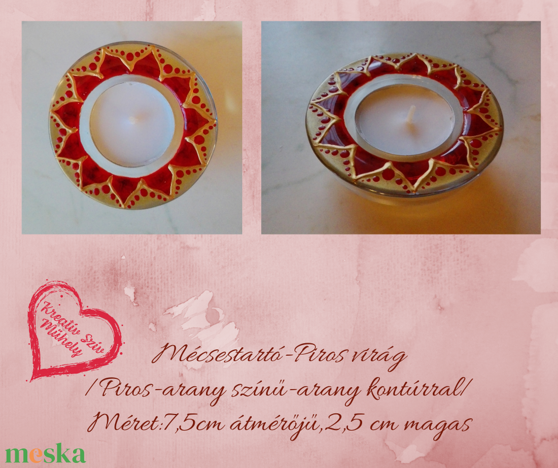 Mécsestartó-üvegfestett-teamécses-ballagás/óvoda/iskola/bölcsőde/évzáró/búcsúztató/esküvő - otthon & életmód - gyertya, illat, aroma - mécses és mécsestartó - Meska.hu