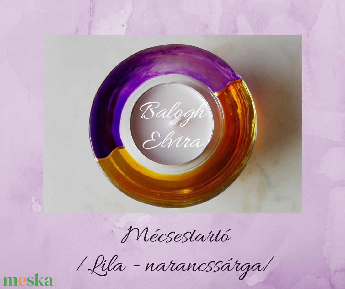Mécsestartó-üvegfestett-teamécses-ballagás/óvoda/iskola/bölcsőde/évzáró/búcsúztató/esküvő - otthon & életmód - gyertya, illat, aroma - mécses és mécsestartó - Meska.hu