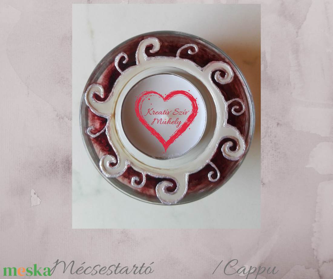 Mécsestartó-üvegfestett-teamécses-ballagás/óvoda/iskola/bölcsőde/évzáró/búcsúztató/esküvő - otthon & életmód - gyertya, illat, aroma - mécses és mécsestartó - Meska.hu