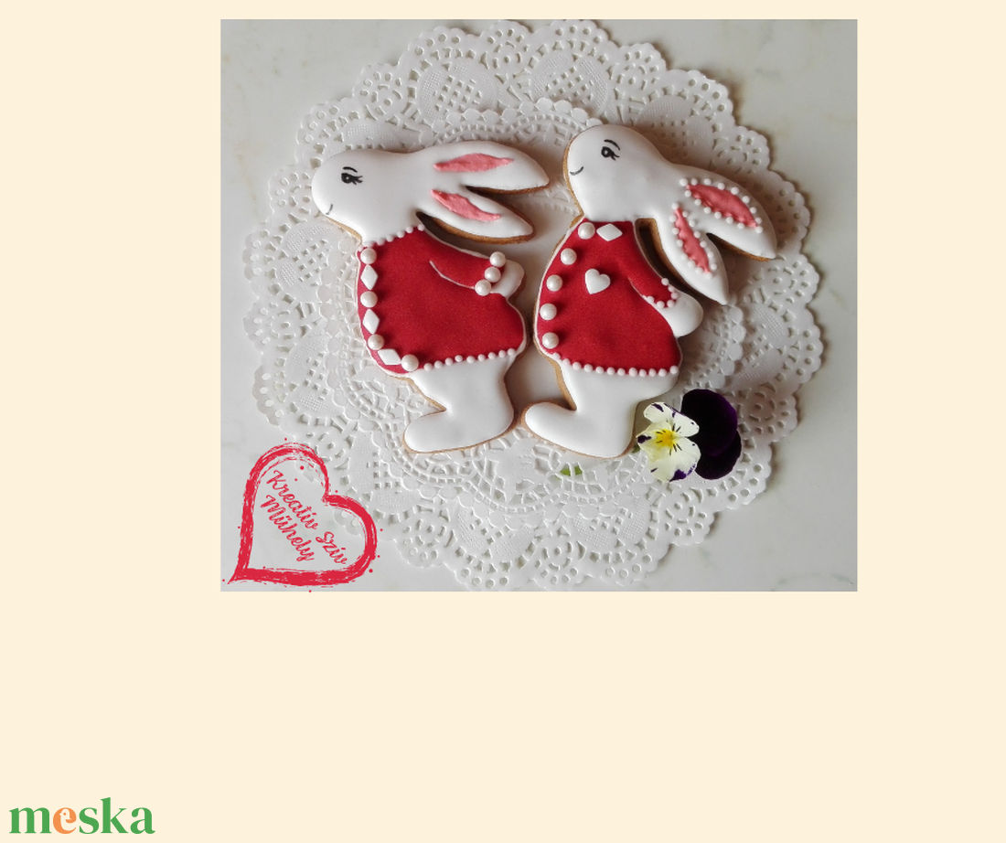 Mézeskalács -köszönőjándék nyuszik/húsvét - esküvő - emlék & ajándék - köszönőajándék - Meska.hu