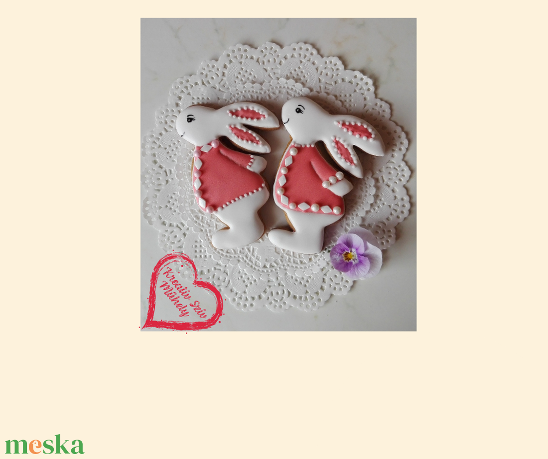 Mézeskalács -köszönőjándék nyuszik/húsvét - esküvő - emlék & ajándék - köszönőajándék - Meska.hu