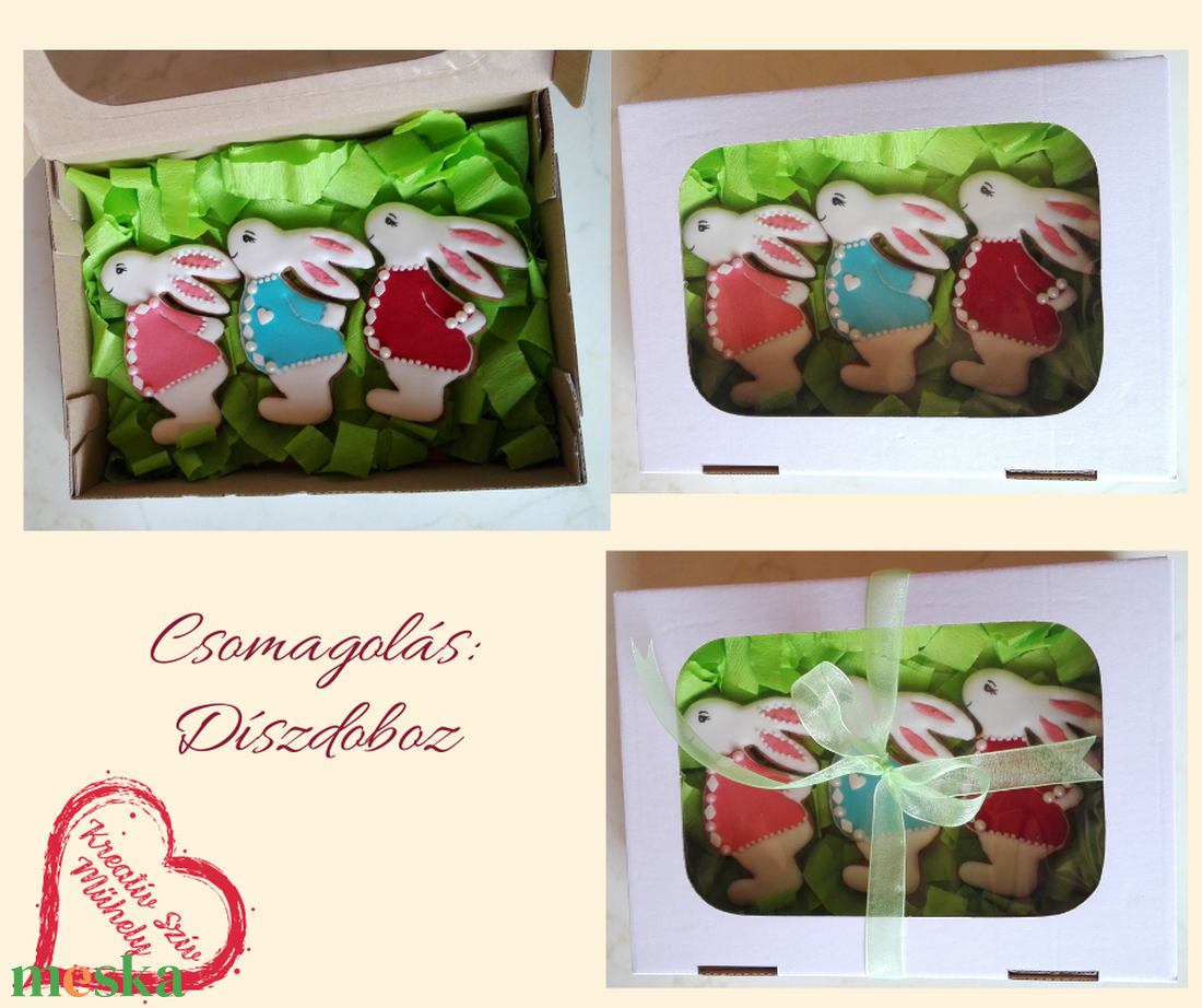 Mézeskalács -köszönőjándék nyuszik/húsvét - esküvő - emlék & ajándék - köszönőajándék - Meska.hu