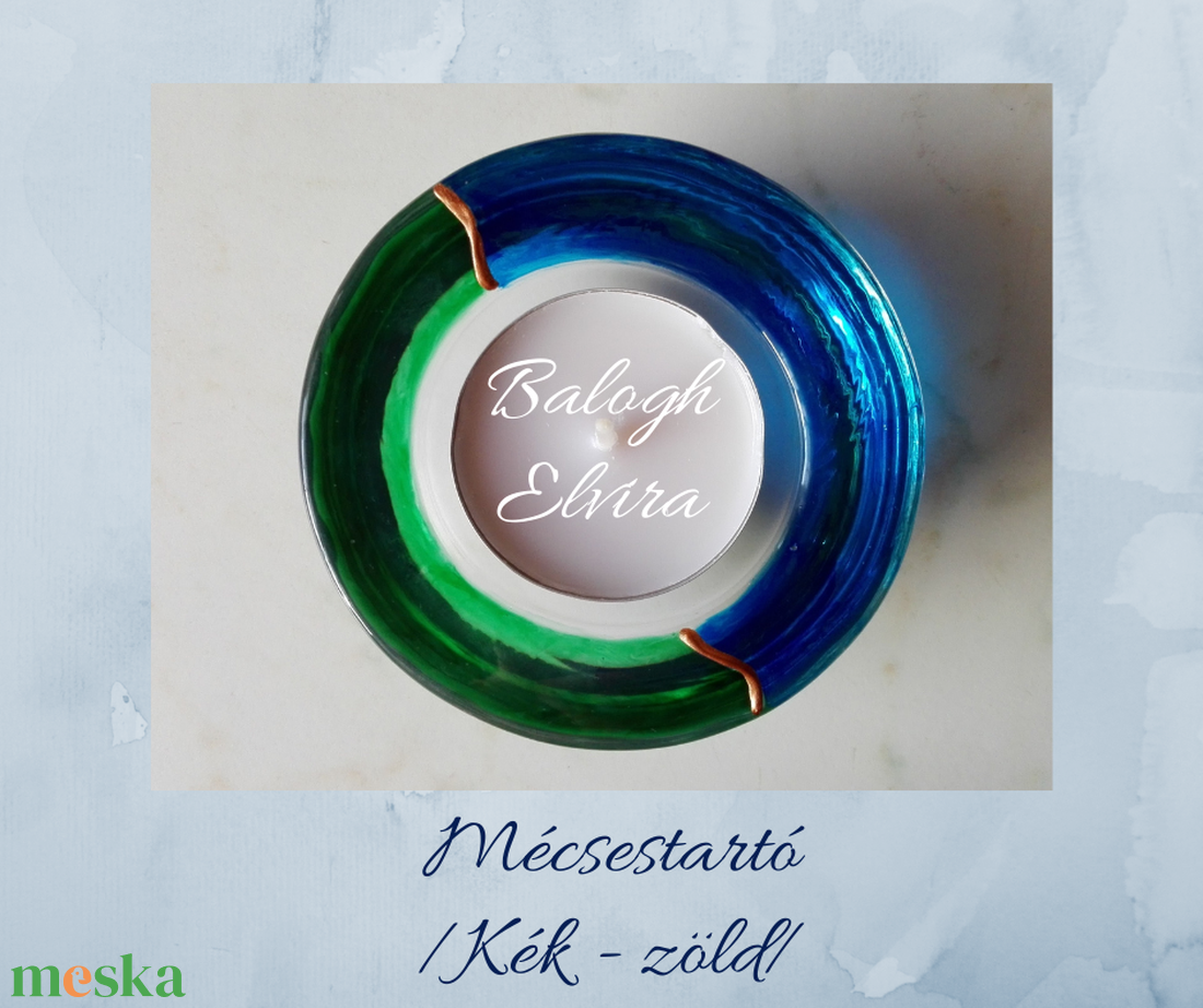 Mécsestartó-üvegfestett-teamécses-ballagás/óvoda/iskola/bölcsőde/évzáró/búcsúztató/esküvő - otthon & életmód - gyertya, illat, aroma - mécses és mécsestartó - Meska.hu