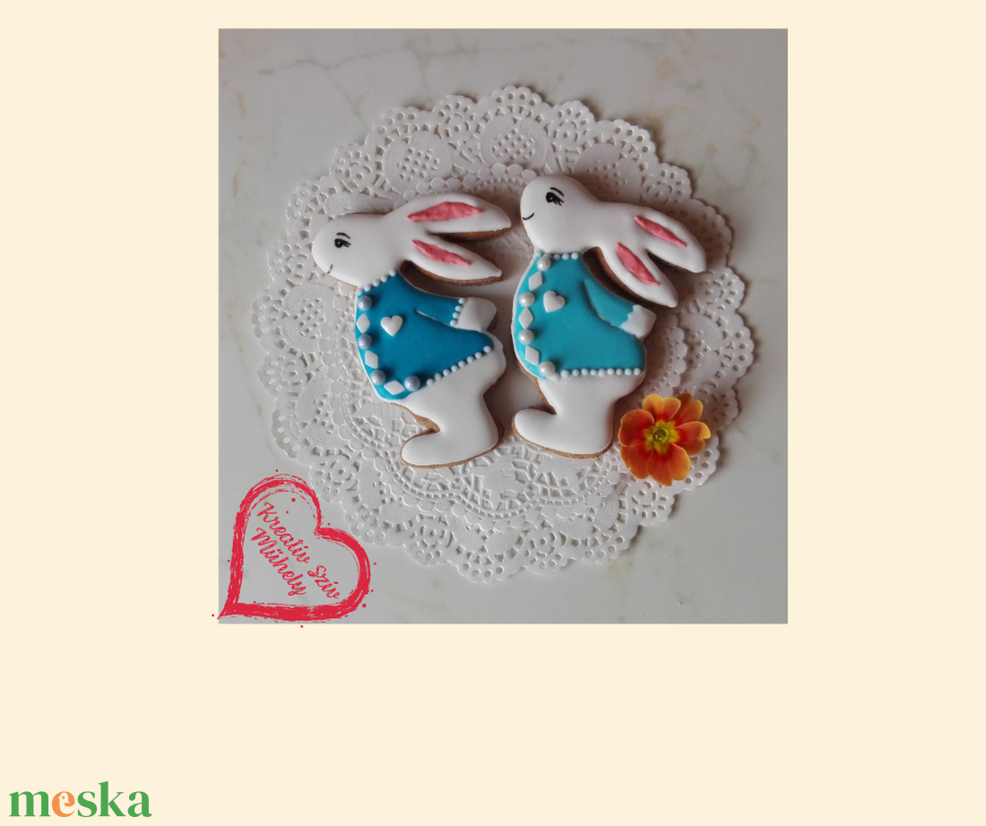 Mézeskalács -köszönőjándék nyuszik/húsvét - esküvő - emlék & ajándék - köszönőajándék - Meska.hu