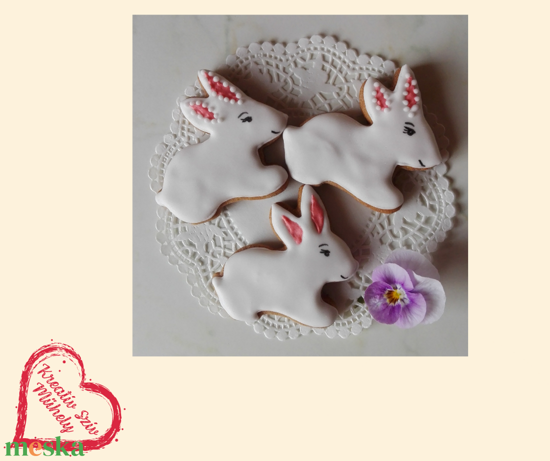 Mézeskalács -köszönőjándék nyuszik/húsvét - esküvő - emlék & ajándék - köszönőajándék - Meska.hu