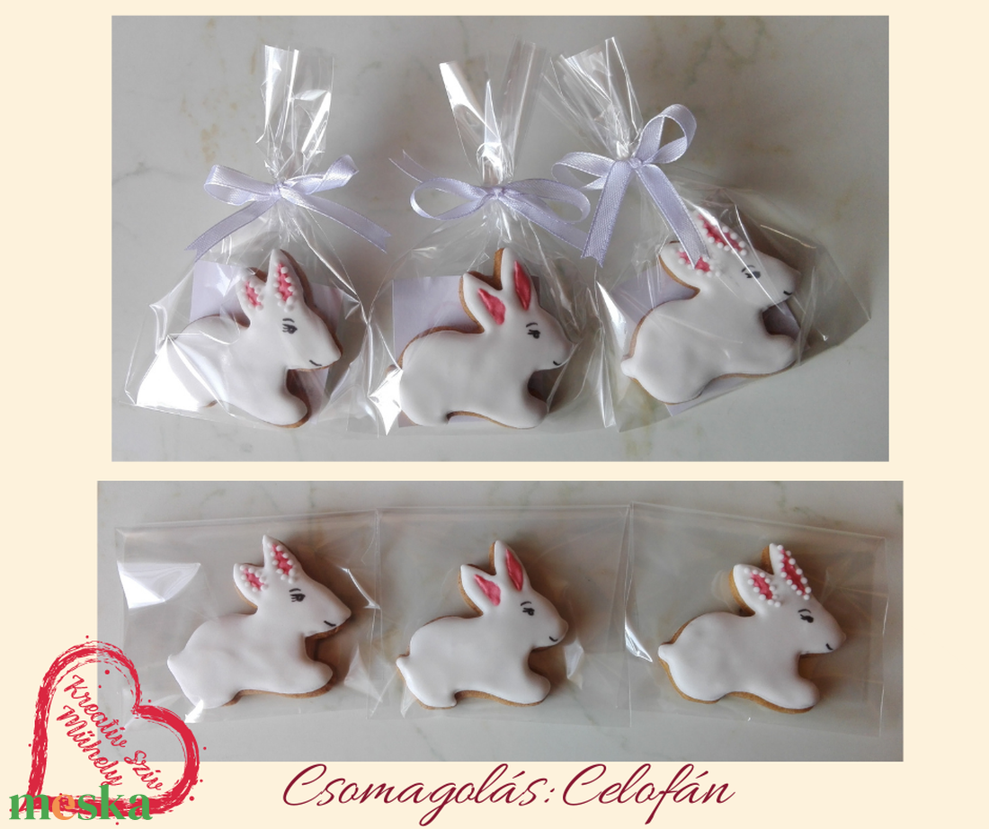 Mézeskalács -köszönőjándék nyuszik/húsvét - esküvő - emlék & ajándék - köszönőajándék - Meska.hu
