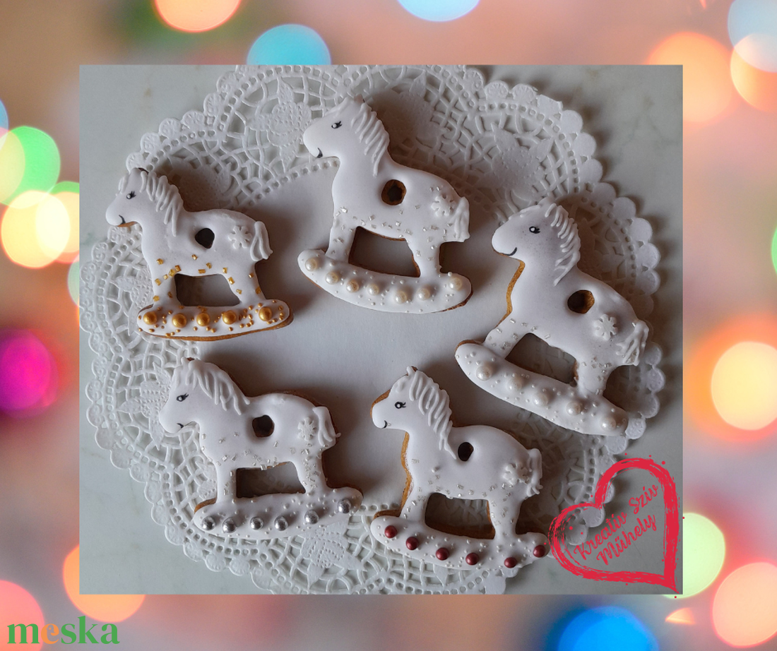 Mézeskalács -köszönőjándék/karácsonyfadísz hintaló - esküvő - emlék & ajándék - köszönőajándék - Meska.hu