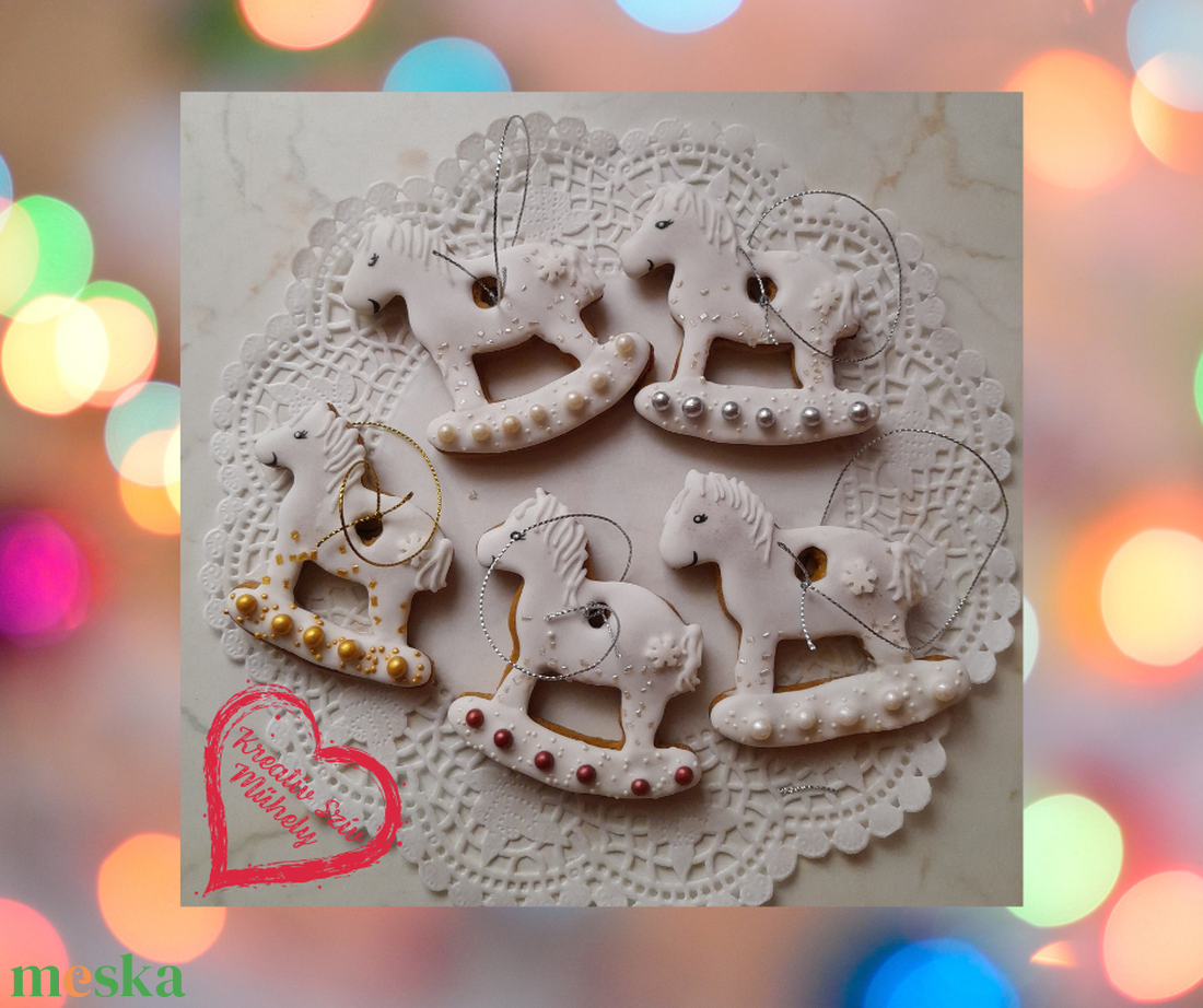 Mézeskalács -köszönőjándék/karácsonyfadísz hintaló - esküvő - emlék & ajándék - köszönőajándék - Meska.hu