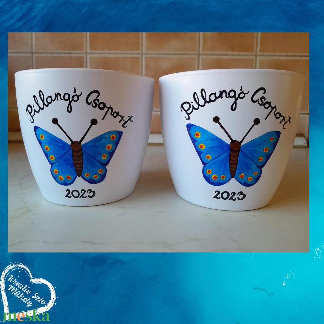 Kaspó csoportjeles feliratosajándék-ballagás/óvoda/iskola/bölcsöde/évzáró/búcsúztató/ - otthon & életmód - dekoráció - virágdísz és tartó - cserép & kaspó - Meska.hu