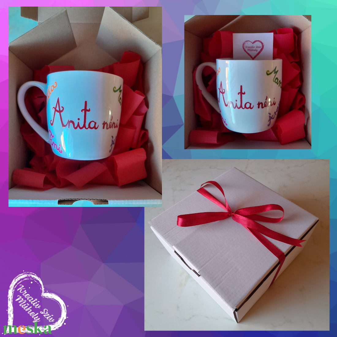 Neves bögre:)Születésnap/ballagás/évzáró/búcsúztató - otthon & életmód - papír, írószer - ajándékozás kellékei - ajándékkísérő - Meska.hu