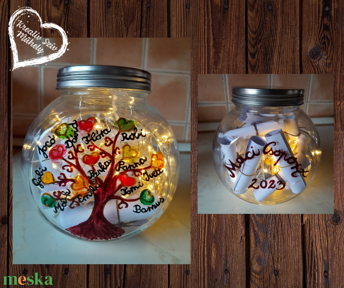 Szeretetbefőtt-keksztartó/fűszertartó/üveg-ballagás/óvoda/iskola/bölcsőde/évzáró/búcsúztató/esküvő - otthon & életmód - dekoráció - asztal és polc dekoráció - díszüveg - Meska.hu