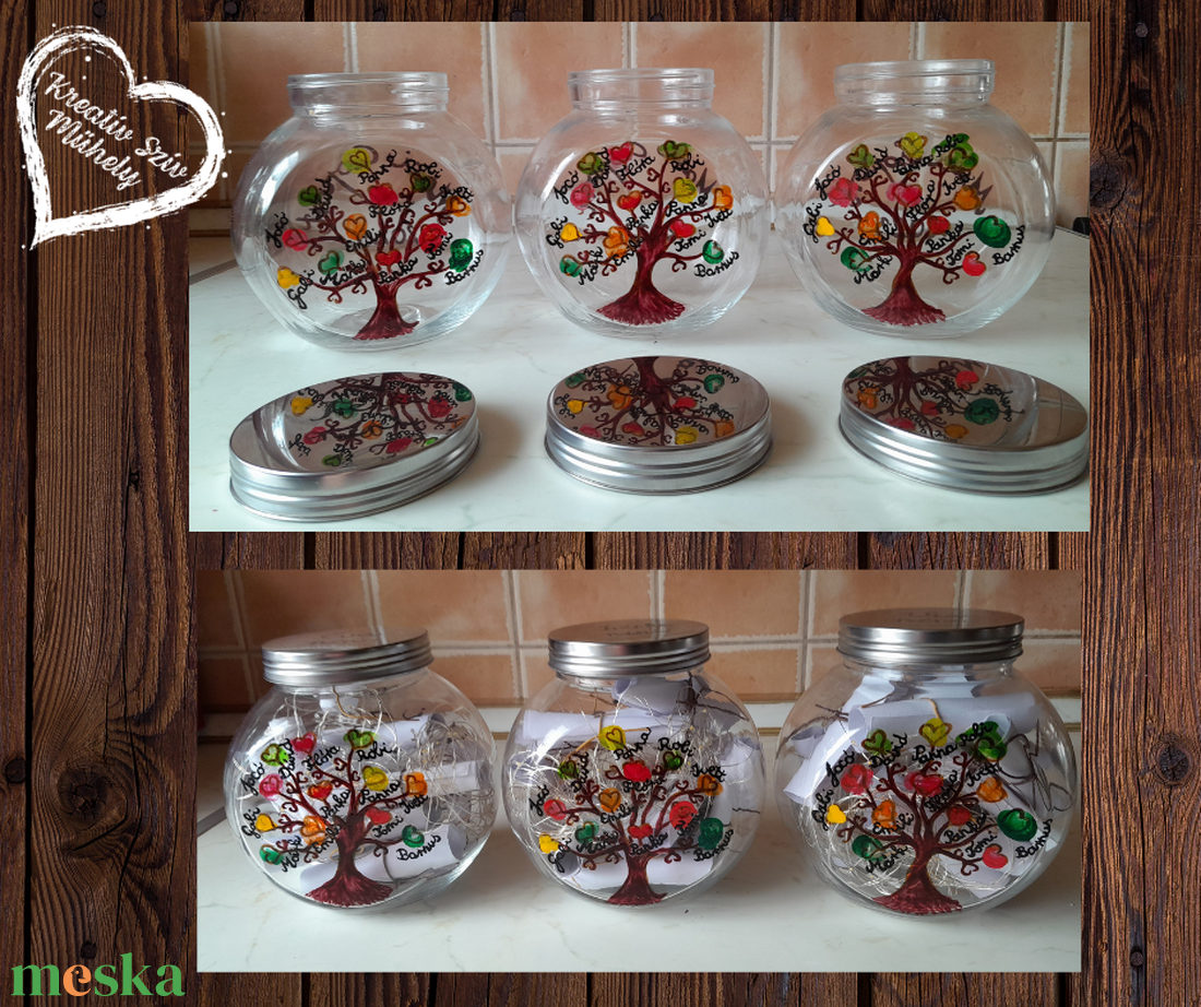 Szeretetbefőtt-keksztartó/fűszertartó/üveg-ballagás/óvoda/iskola/bölcsőde/évzáró/búcsúztató/esküvő - otthon & életmód - dekoráció - asztal és polc dekoráció - díszüveg - Meska.hu