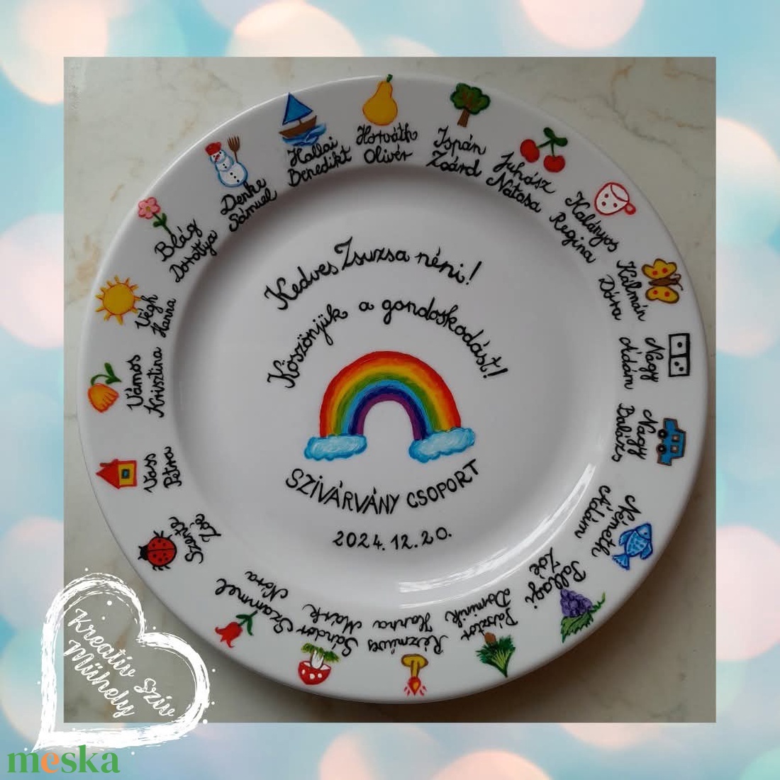 Festett tányér-ballagási ajándék-óvoda/iskola/bölcsöde/búcsúztató/évzáró - otthon & életmód - konyhafelszerelés, tálalás - tálalás - tányér & étkészlet - Meska.hu