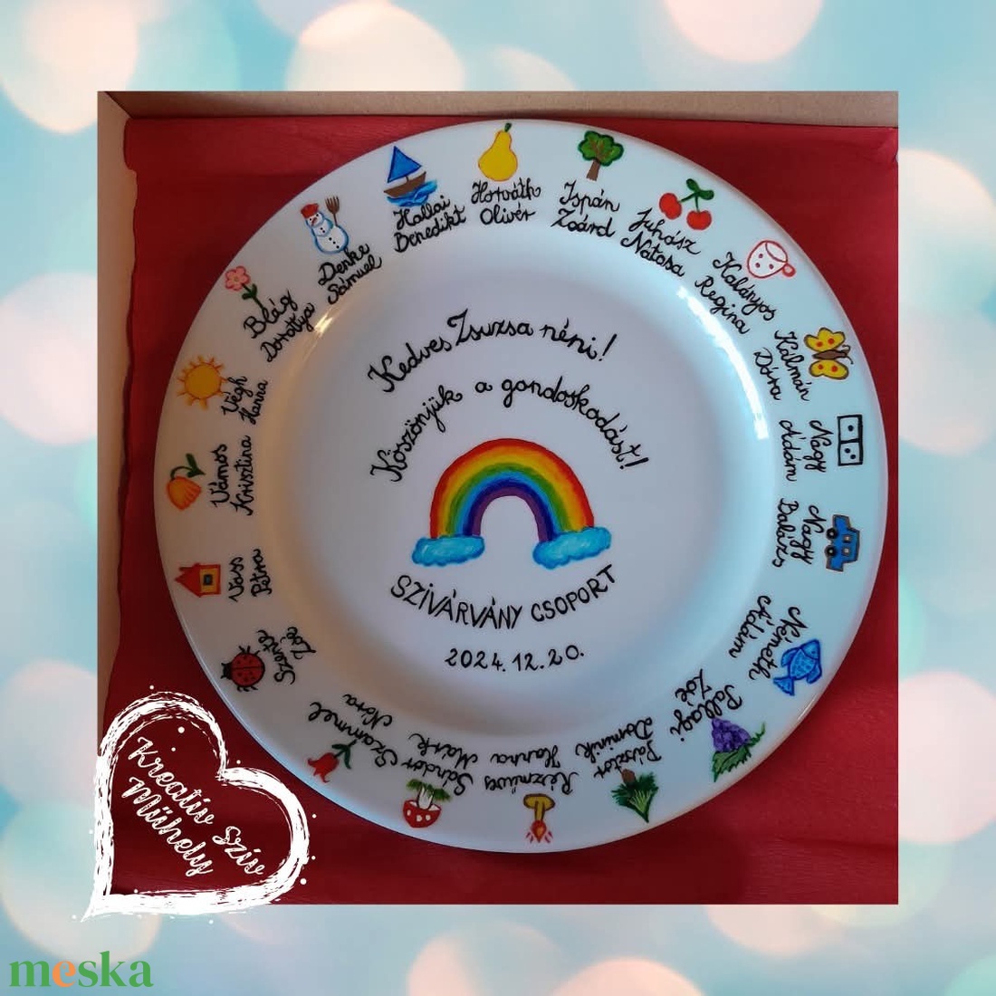 Festett tányér-ballagási ajándék-óvoda/iskola/bölcsöde/búcsúztató/évzáró - otthon & életmód - konyhafelszerelés, tálalás - tálalás - tányér & étkészlet - Meska.hu