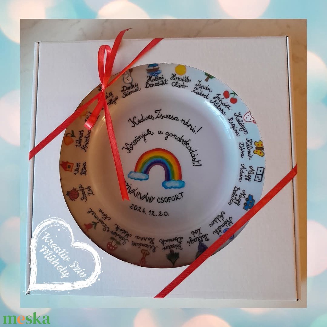 Festett tányér-ballagási ajándék-óvoda/iskola/bölcsöde/búcsúztató/évzáró - otthon & életmód - konyhafelszerelés, tálalás - tálalás - tányér & étkészlet - Meska.hu