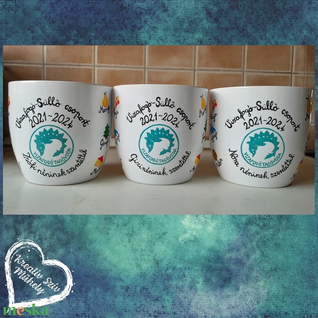 Festett kaspó/virágtartó-ballagási ajándék-ballagás óvoda/iskola/bölcsöde/évzáró/búcsúztató - otthon & életmód - dekoráció - virágdísz és tartó - cserép & kaspó - Meska.hu